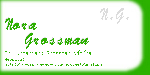 nora grossman business card